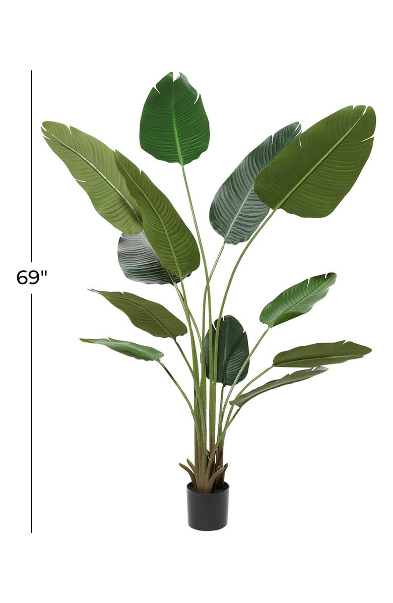 GINGER BIRCH STUDIO Green Faux Foliage Artificial Potted Plant, Alternate, color,