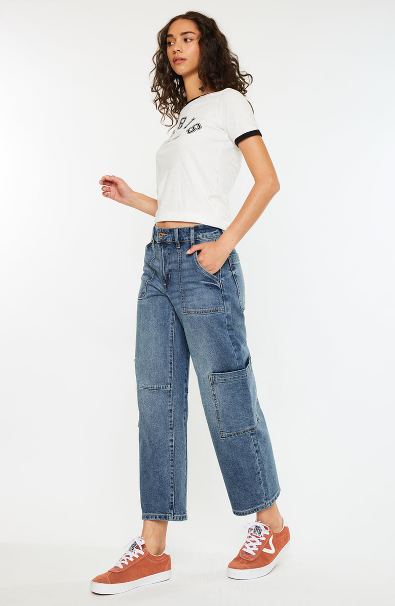 KanCan Charly Low Slung Barrel Jeans, Alternate, color,