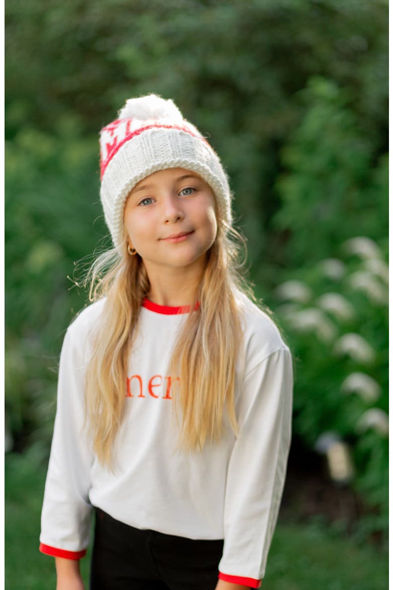 Merry Long Sleeve T-Shirt, Alternate, color, Red