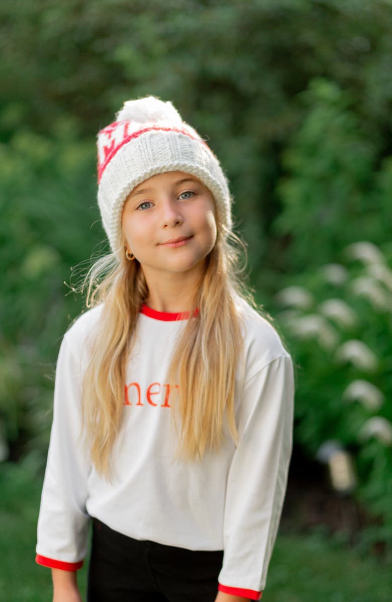 Bits & Bows Merry Long Sleeve T-Shirt, Alternate, color, Red