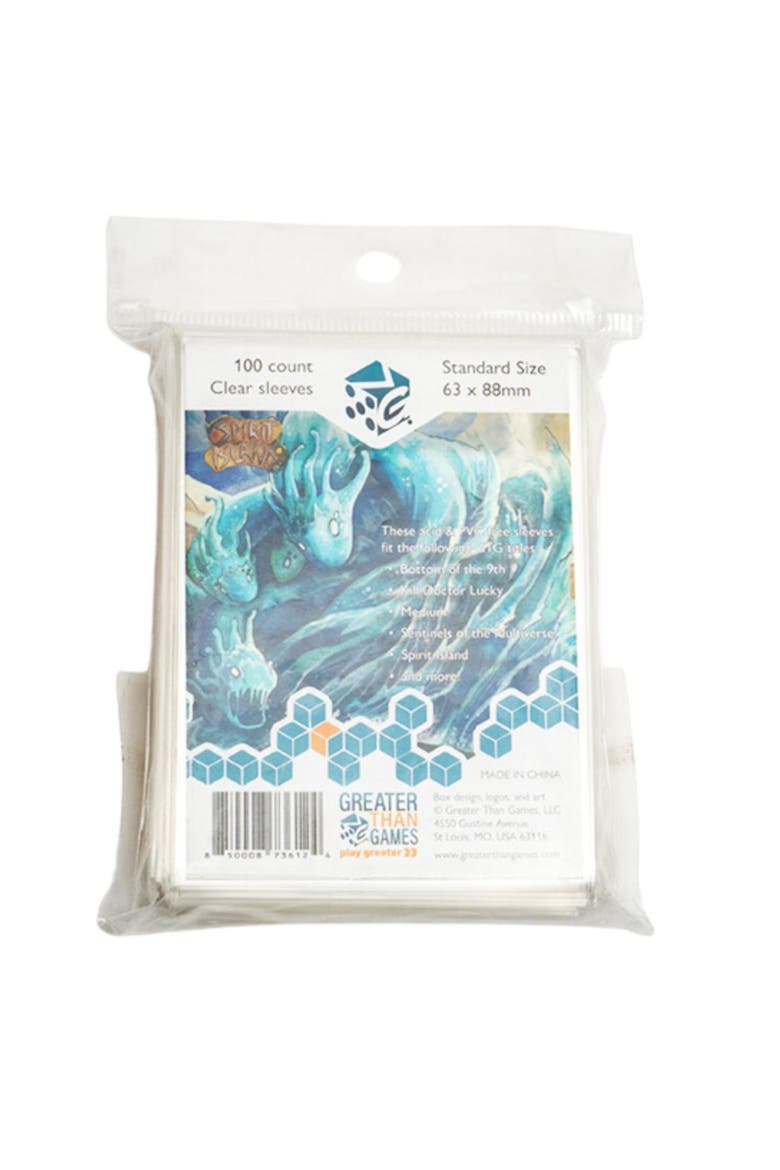 100 Standard Size Clear Protective Card Sleeves, Alternate, color, Clear