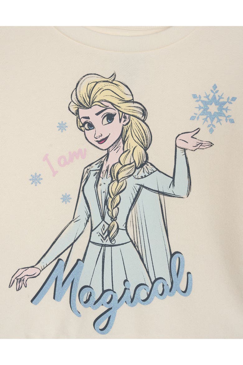 Frozen 2-piece Sweatshirt And Leggings Set (toddler, Little Kid & Big Kid), Alternate, color, Frozen White Blue