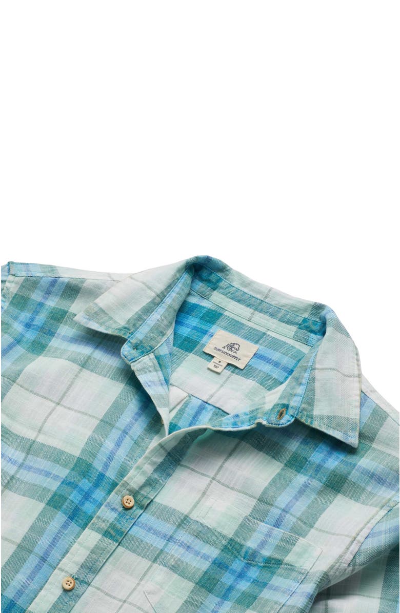 Surfside Supply Co. Brian Twill Plaid Shirt, Alternate, color, Blue Combo