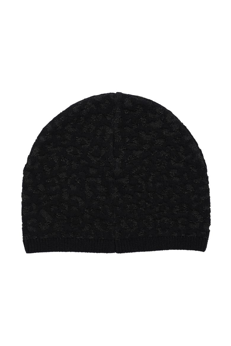 Ocelot Knit Hat, Alternate, color, Black