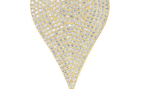 Shymi Jumbo Pavé Heart Pendant Necklace In Gold