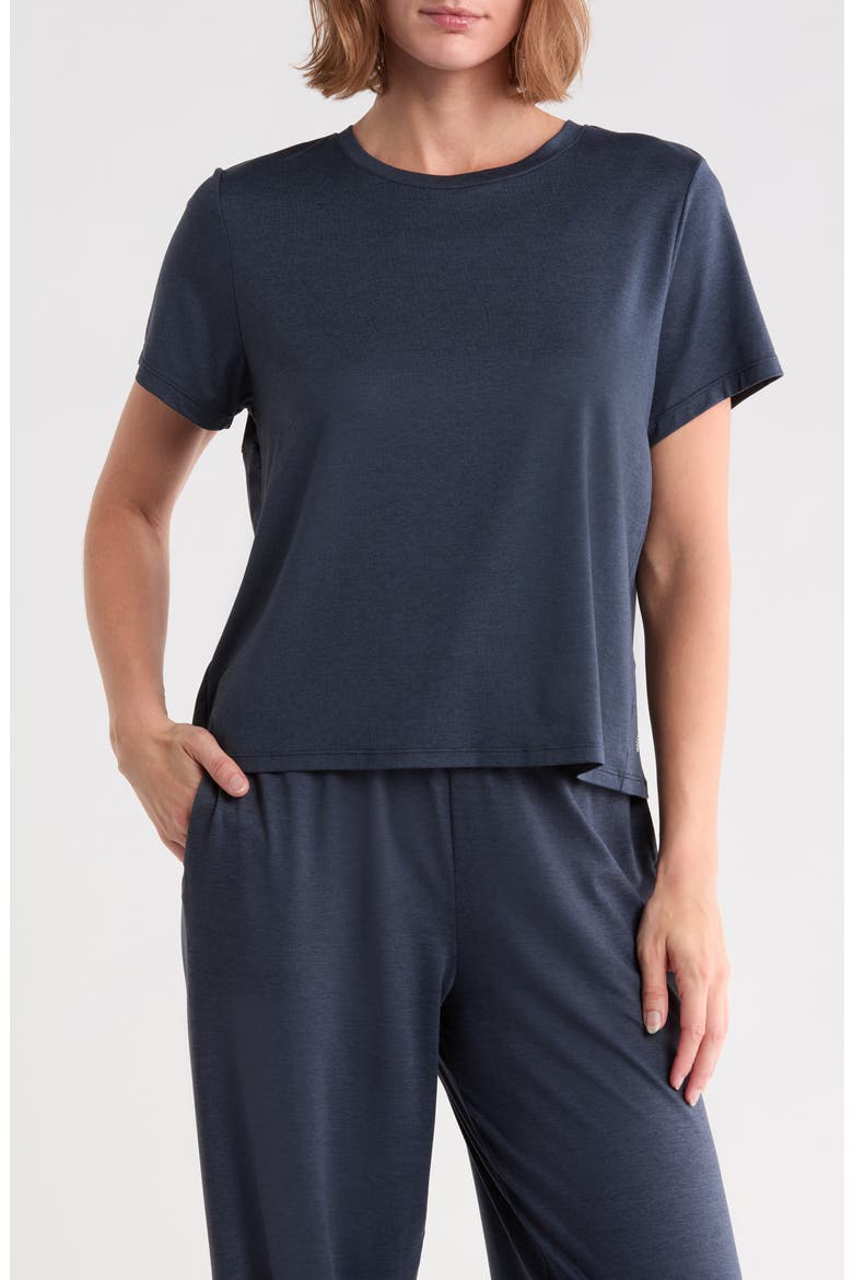 Aura Lite Boxy T-Shirt, Main, color, NAVY ARMADA HEATHER