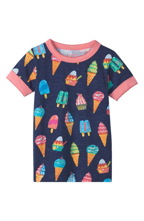 HATLEY HATLEY KIDS' ICE CREAM TREATS FITTED TWO-PIECE SHORT PAJAMAS 