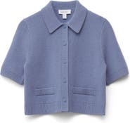 & Other Stories Short Sleeve Wool Blend Cardigan