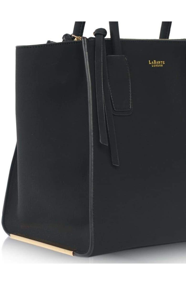 LaBante London Demi Vegan Winged Tote Bag, Alternate, color, Black