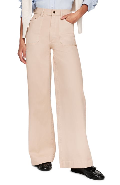 Hepburn High Waist Wide Leg Jeans (Chardonnay Twill)