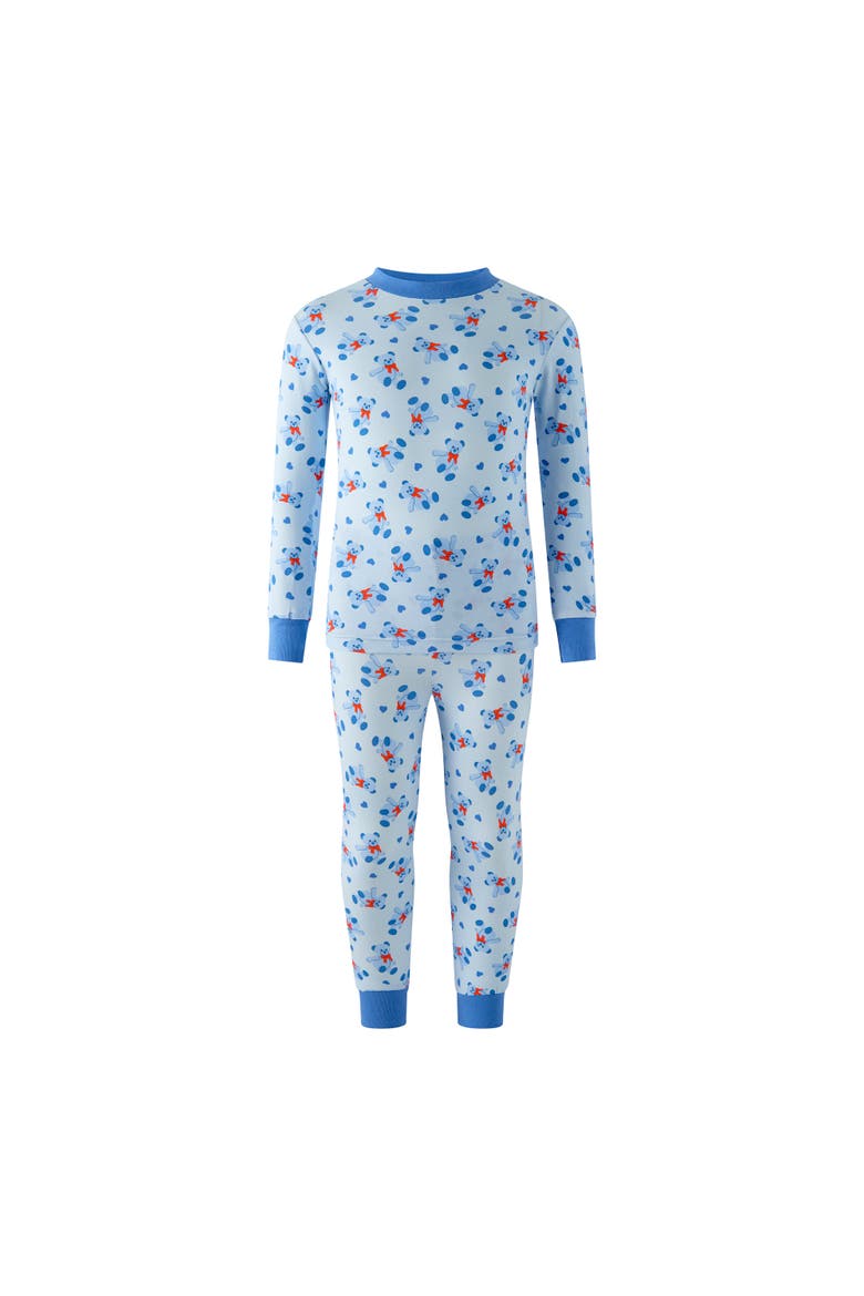 Bear Jersey Pajamas, Main, color, Blue