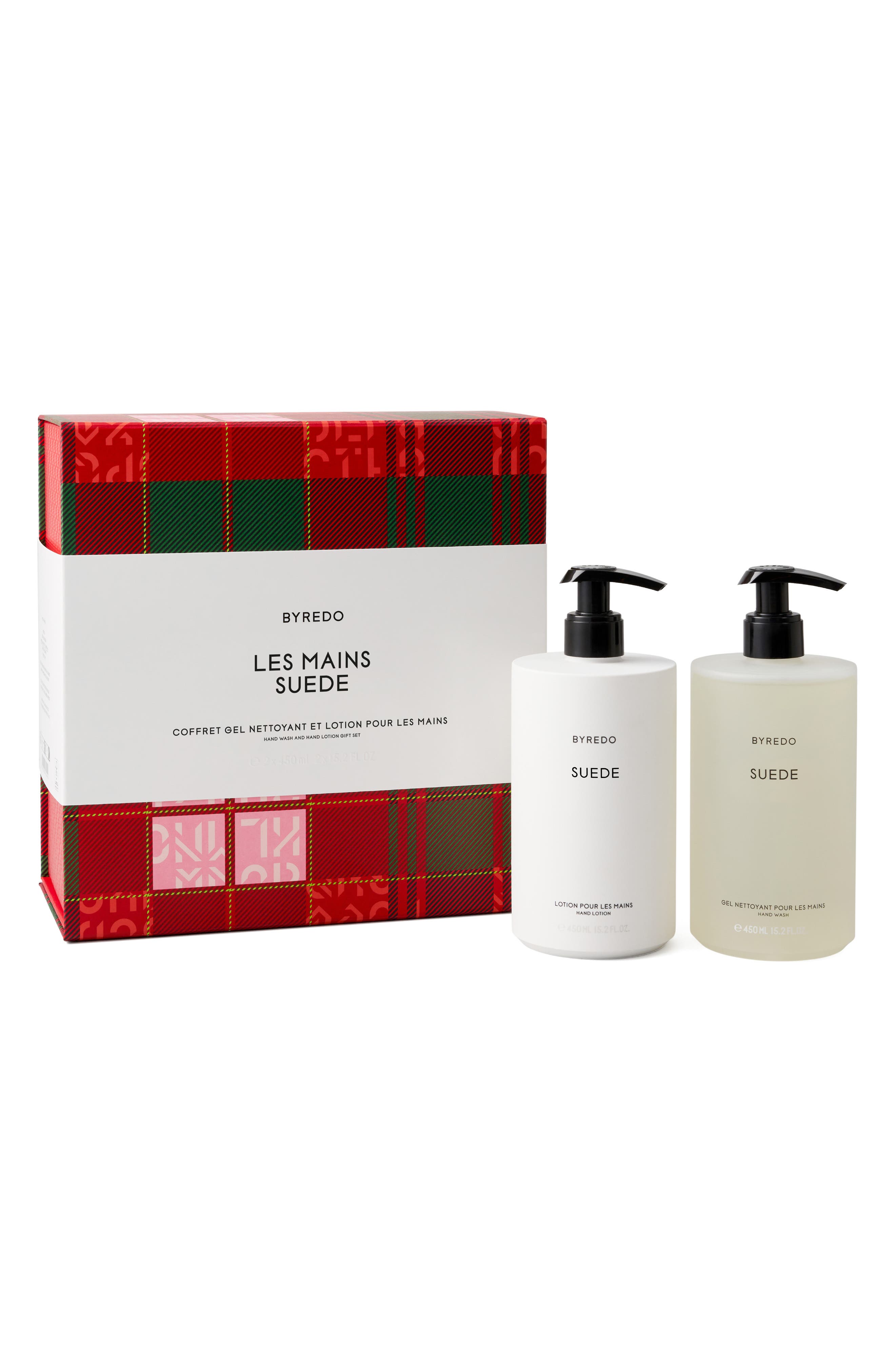 BYREDO Les Mains Suede Hand Wash & Hand Lotion Gift Set $130 Value 