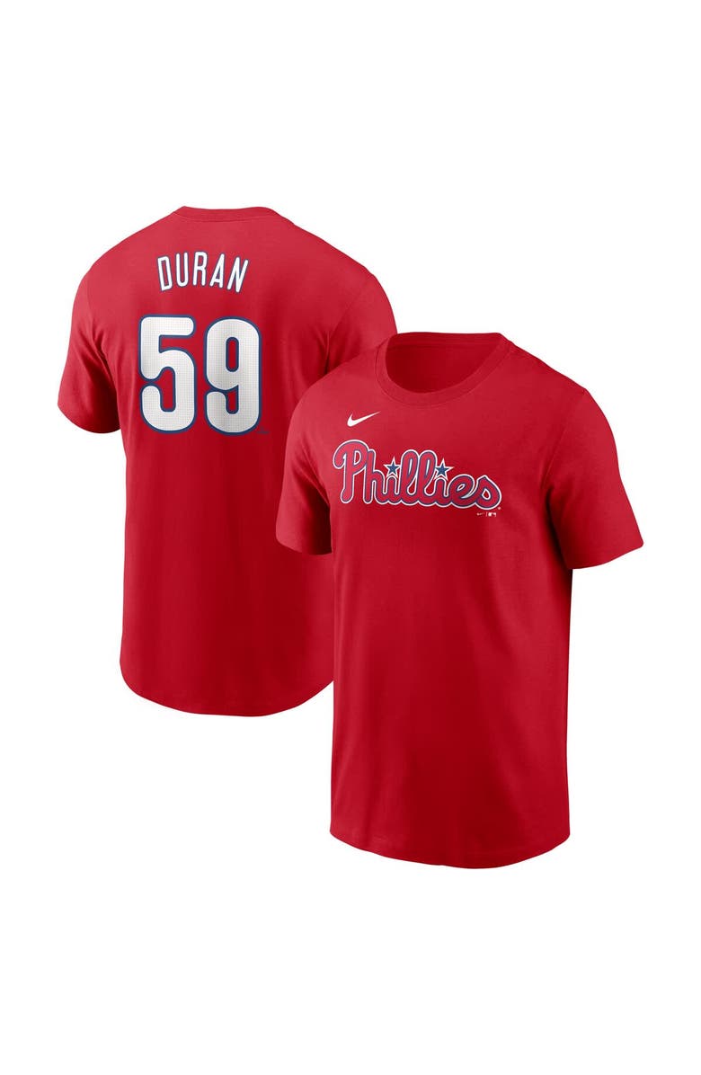 Nike Men's Nike Jhoan Duran Red Philadelphia Phillies Fuse Name & Number T-Shirt, Main, color, Red