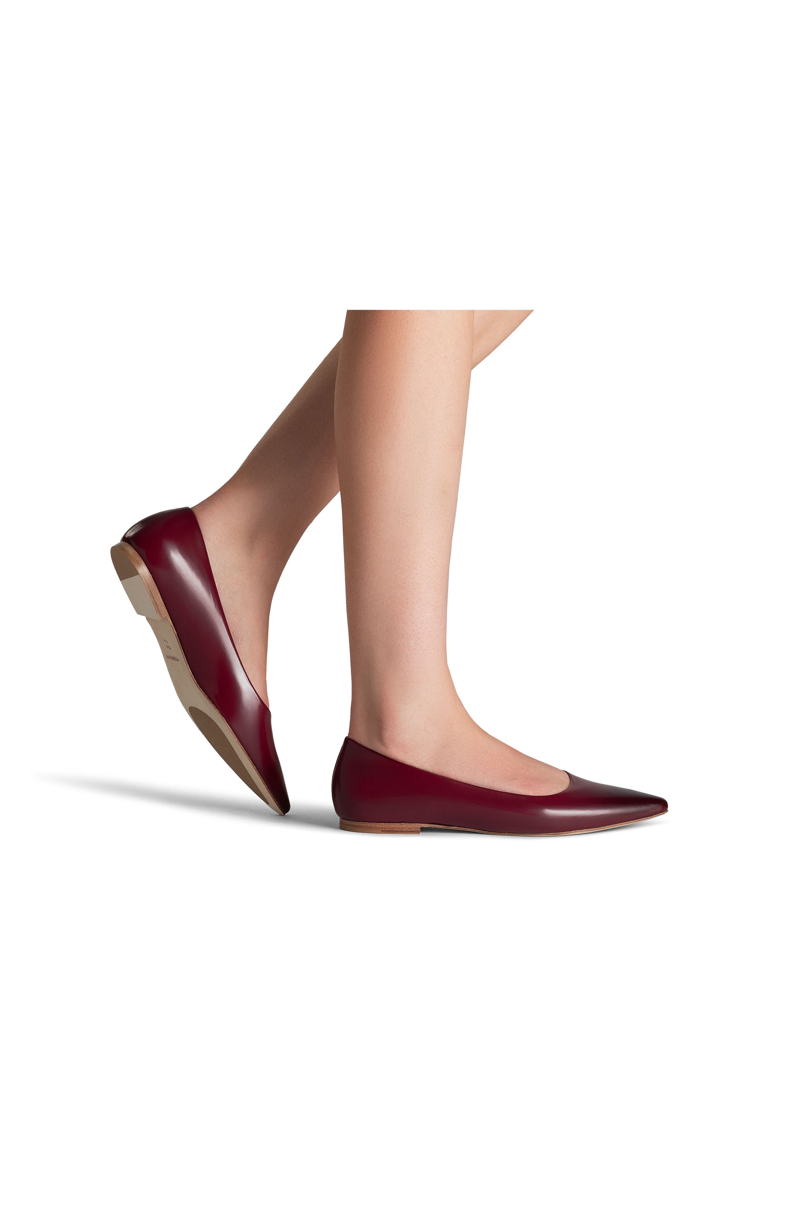 Magnanni Stasia Pointed Toe Flat, Alternate, color, Burgundy