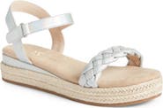 Yosi Samra Kids' Miss April Ankle Strap Espadrille Platform Wedge Sandal
