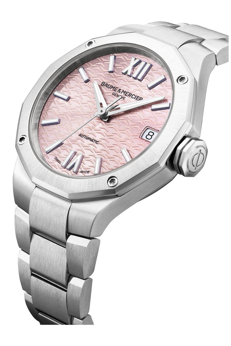 Riviera 10675 Automatic Bracelet Watch, 33mm, Alternate, color, PINK