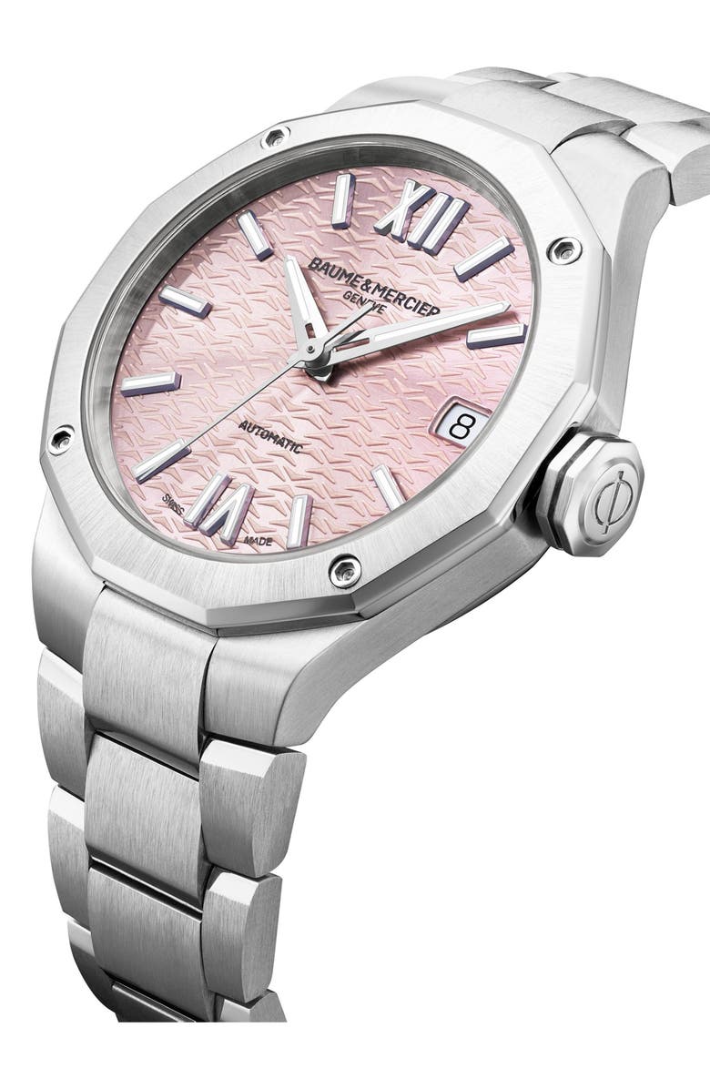 Baume & Mercier Riviera 10675 Automatic Bracelet Watch, 33mm, Alternate, color, Pink