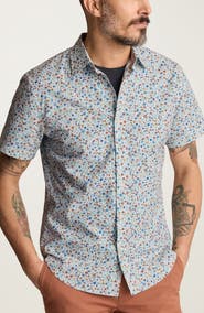 Bonobos Riviera Floral Short Sleeved Stretch Cotton Shirt