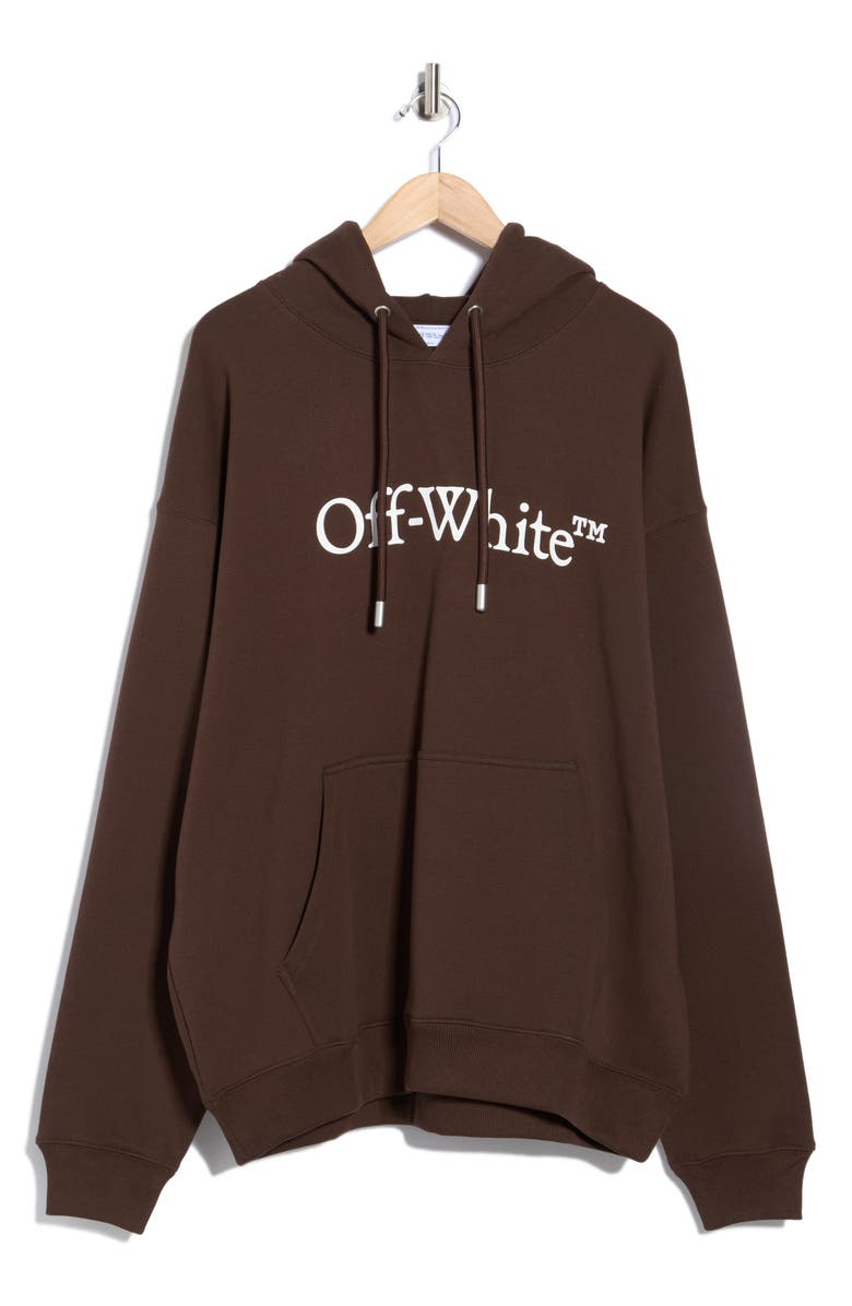 Off-White Big Bookish Skate Graphic Hoodie, Main, color, Chocolate-White