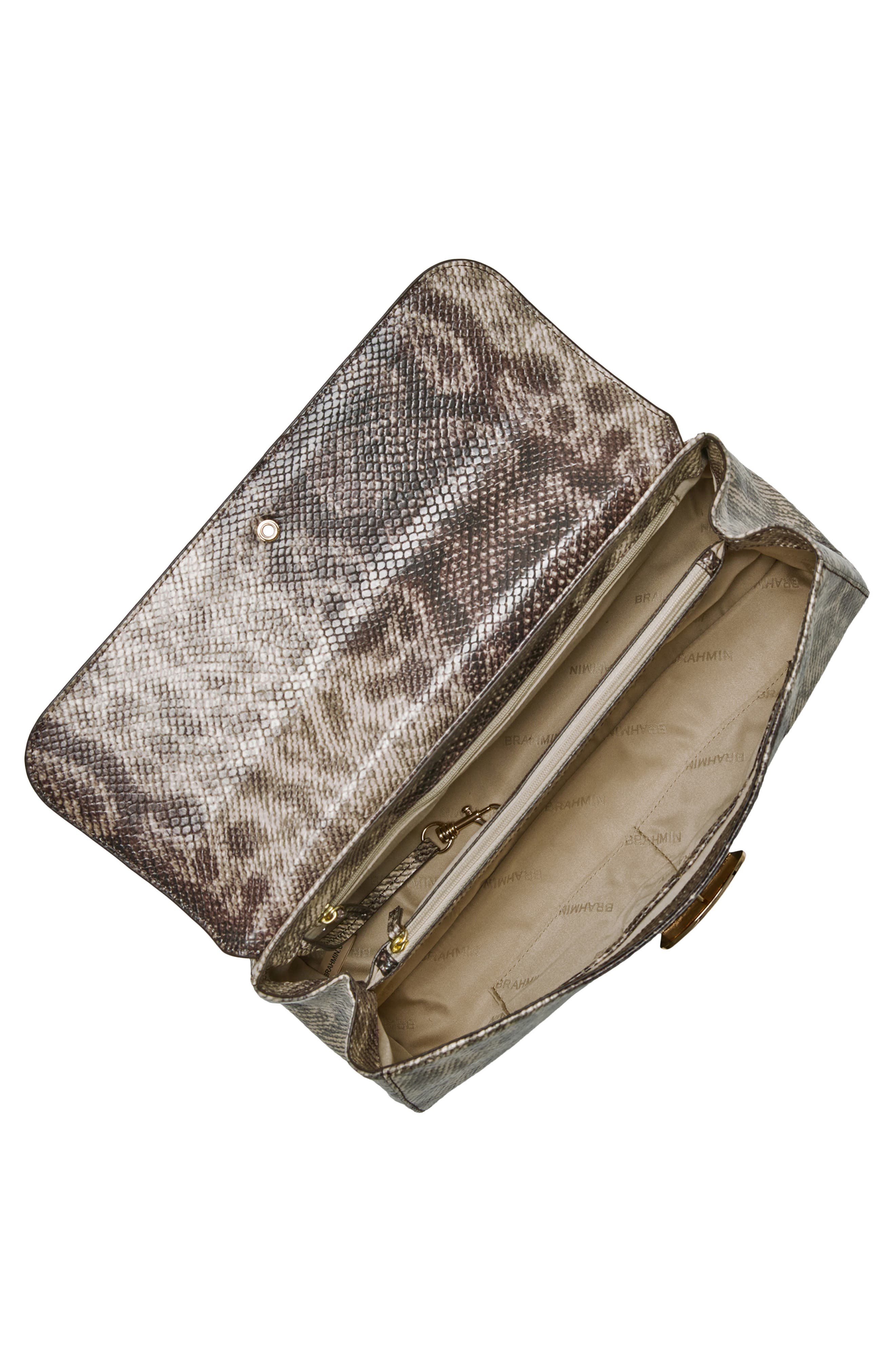 Brahmin Dayan Embossed Leather Shoulder Bag, Alternate, color, 