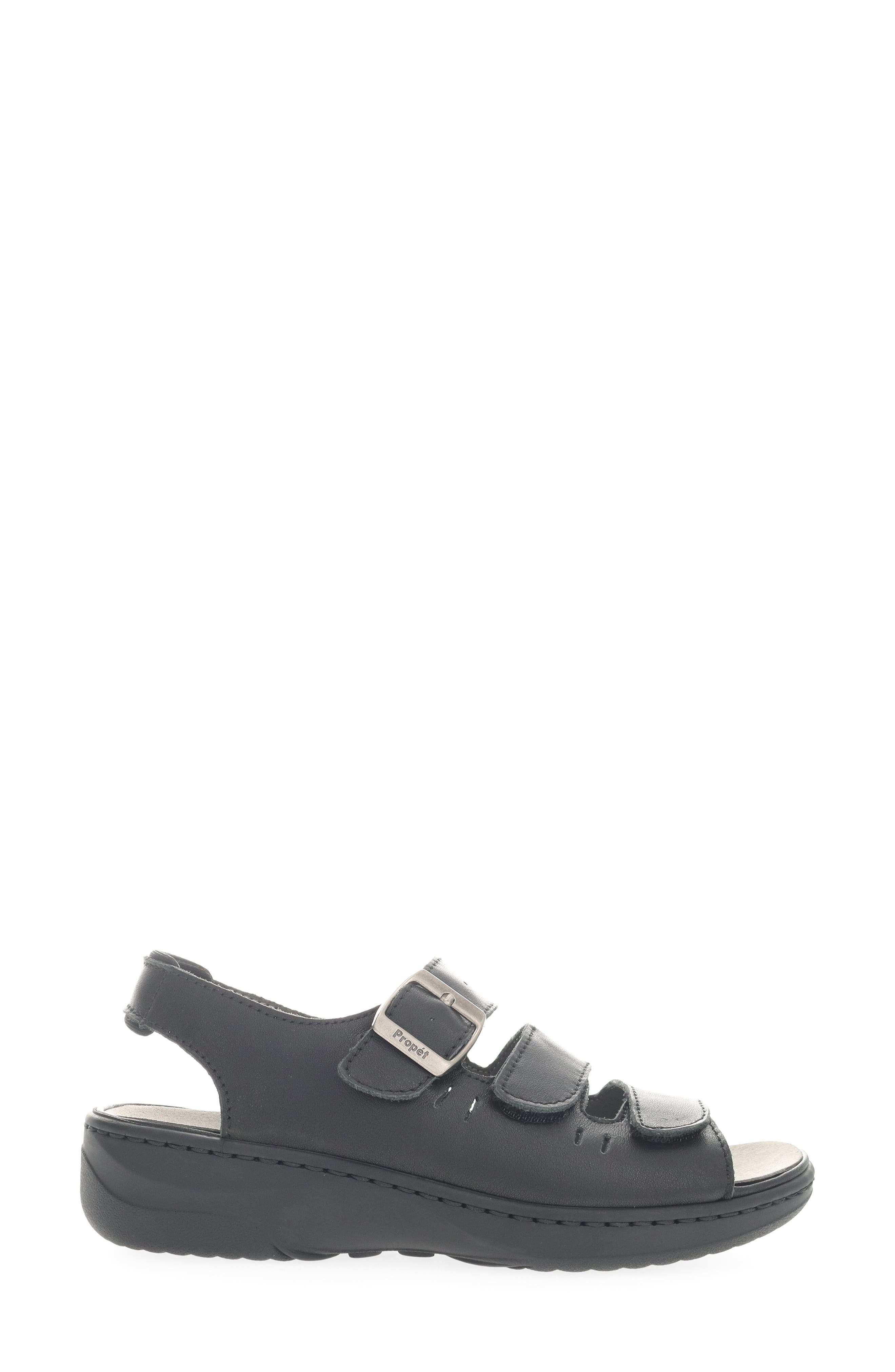 Propét Breezy Walker Sandal, Alternate, color, Black