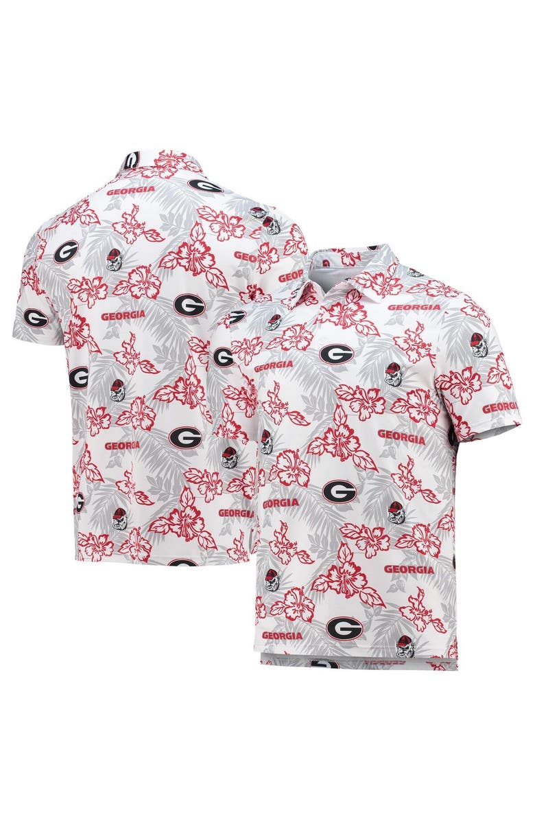 Reyn Spooner Men's Reyn Spooner White Georgia Bulldogs Performance Polo, Main, color, 