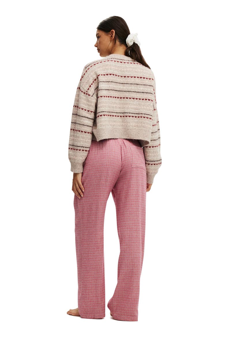 Women's Flannel Wide Leg Pant, Alternate, color, Charlotte Check Reds