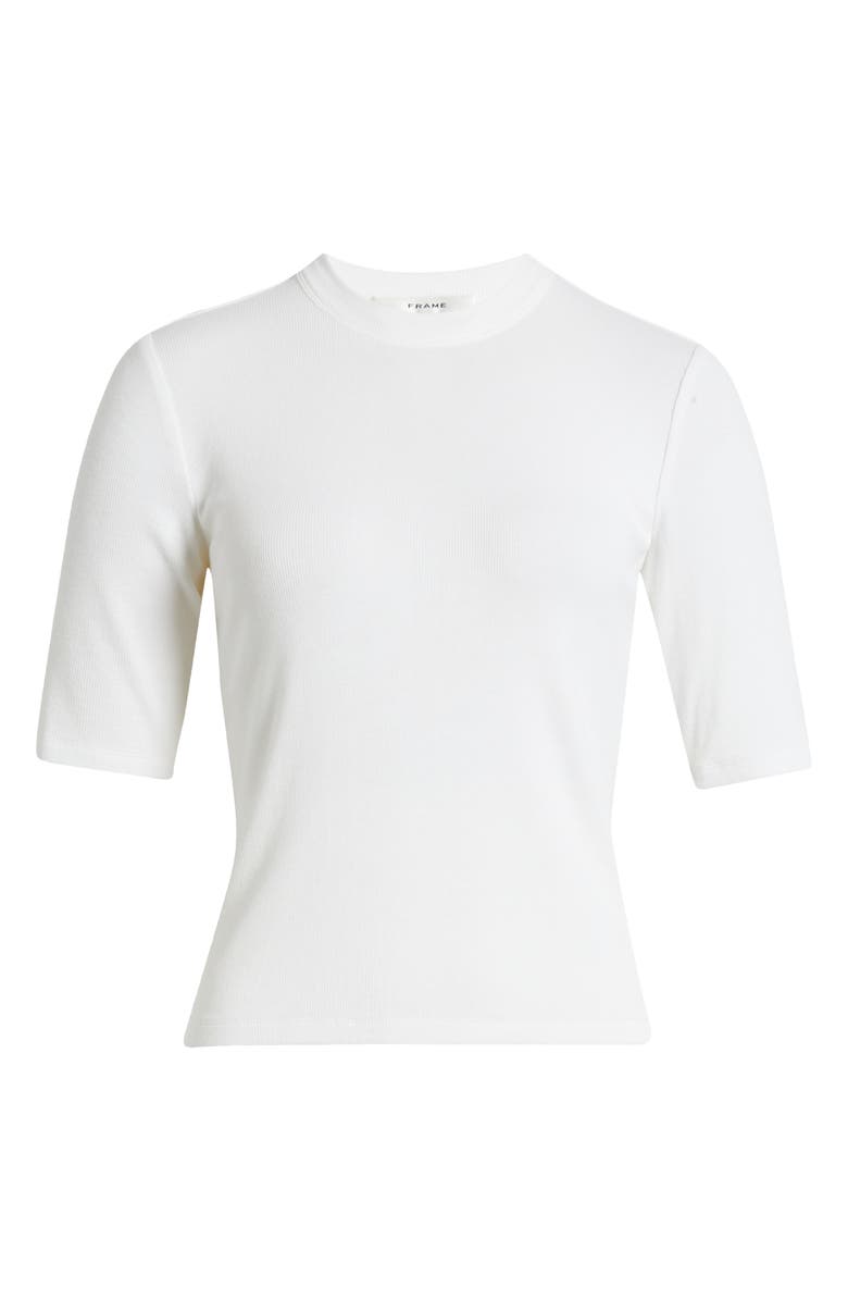 FRAME Rib Crewneck T-Shirt, Alternate, color, White