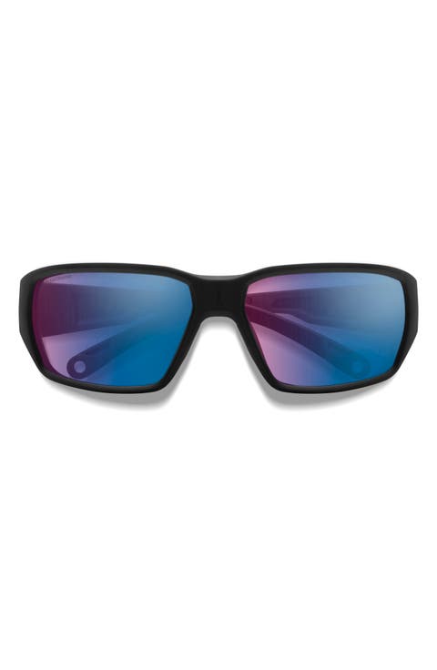 Hookset 62mm ChromaPop™ Polarized Oversize Wraparound Sunglasses
