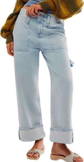 Major Leagues Wide Leg Crop Jeans
