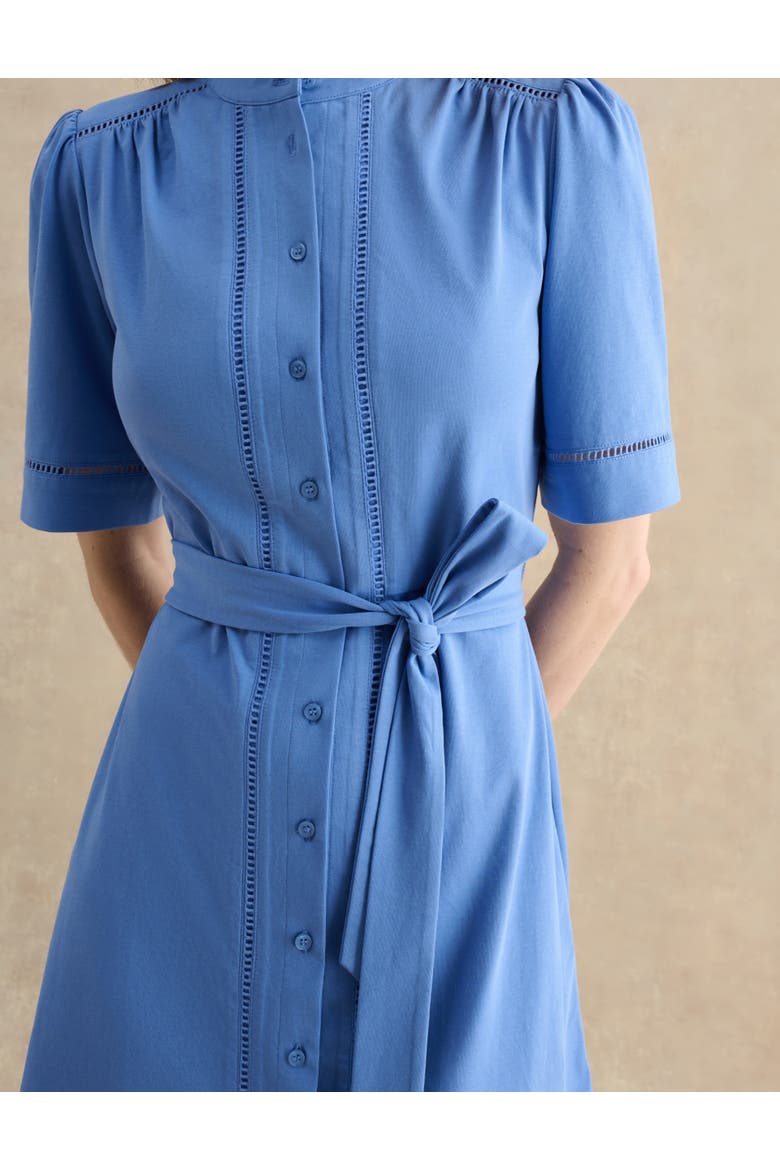 Livvie Belted Mini Shirt Dress, Alternate, color, Riversideblue