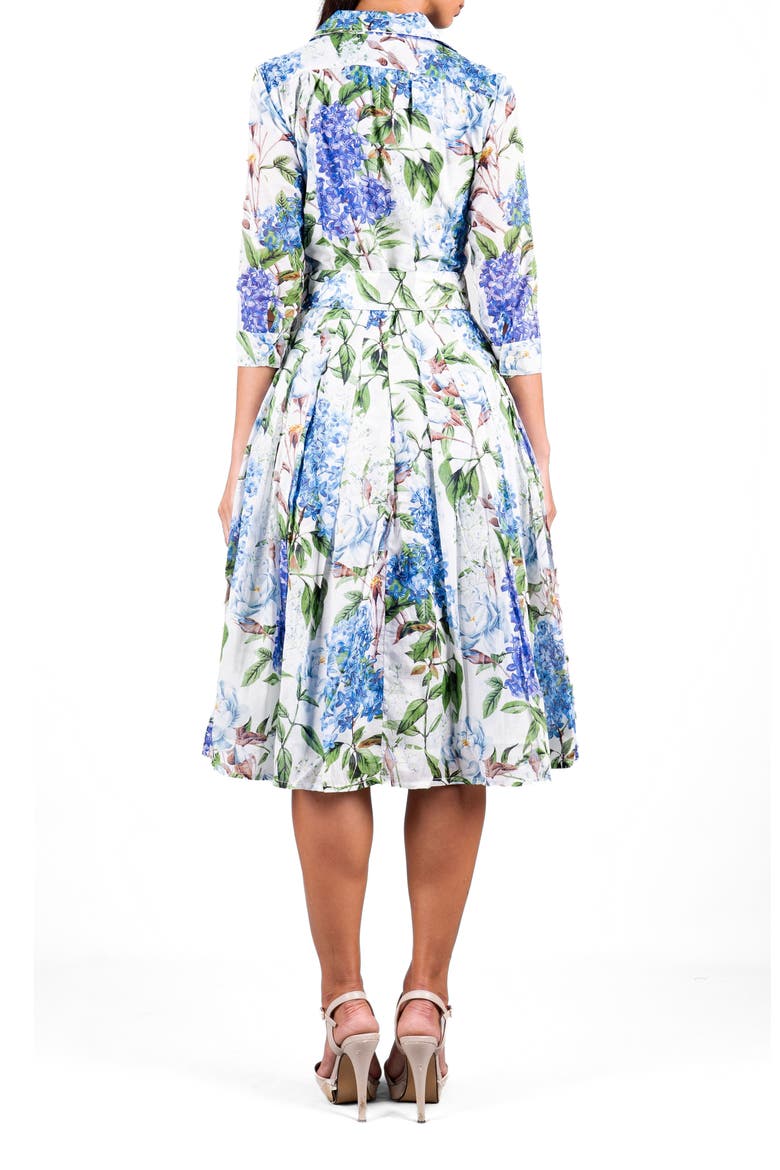 Lilac Heaven New Midi Shirtdress, Alternate, color, White Aqua