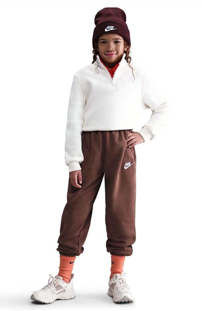Nike Kids' Sportswear Club Fleece Sweatpants, Main, color, Fauna Brown/ Brown/ White
