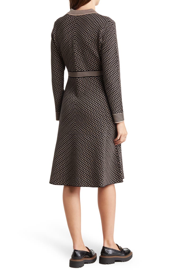 Collared Sweater Dress, Alternate, color, BKTAUTTR