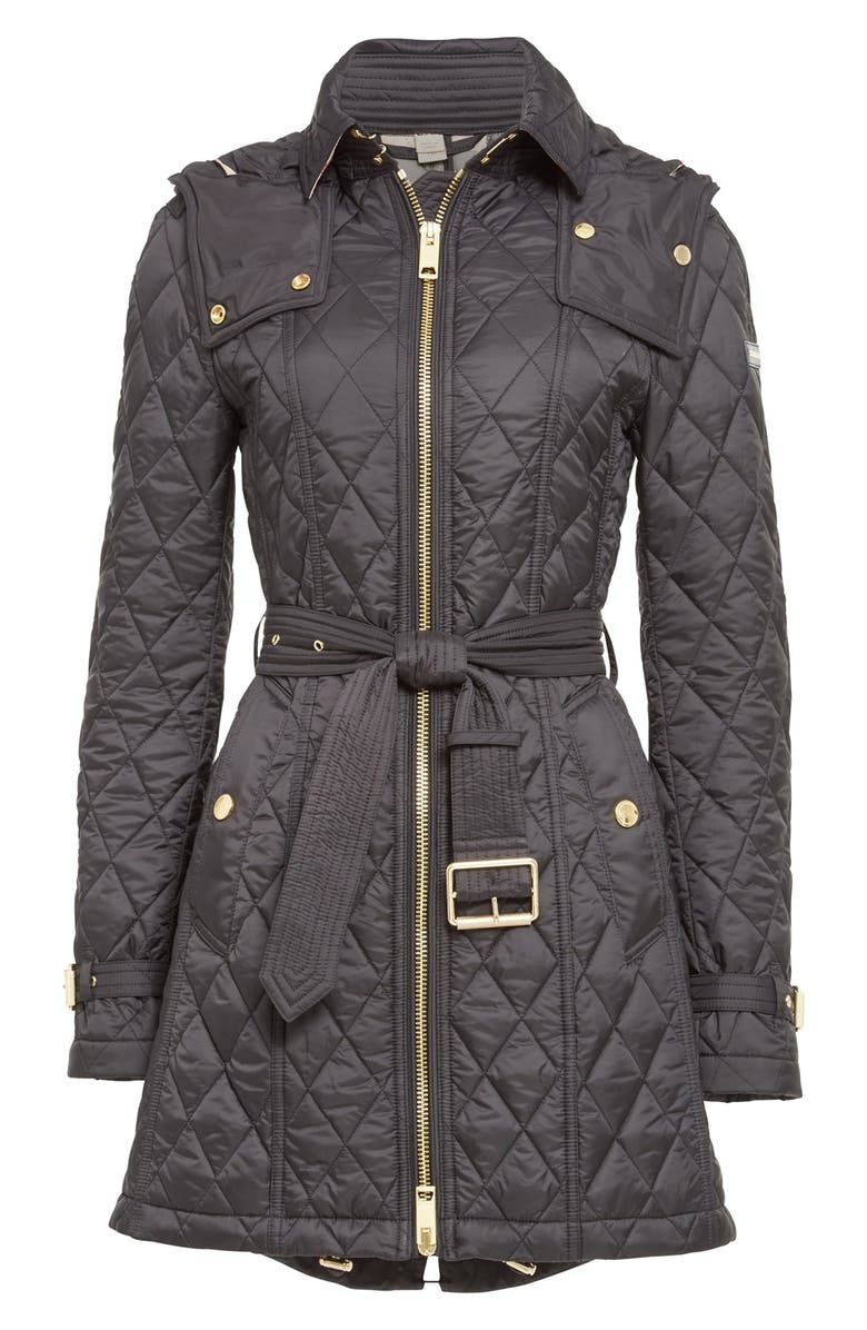 Burberry Bellbridge Technical Quilted Parka, Alternate, color, 
