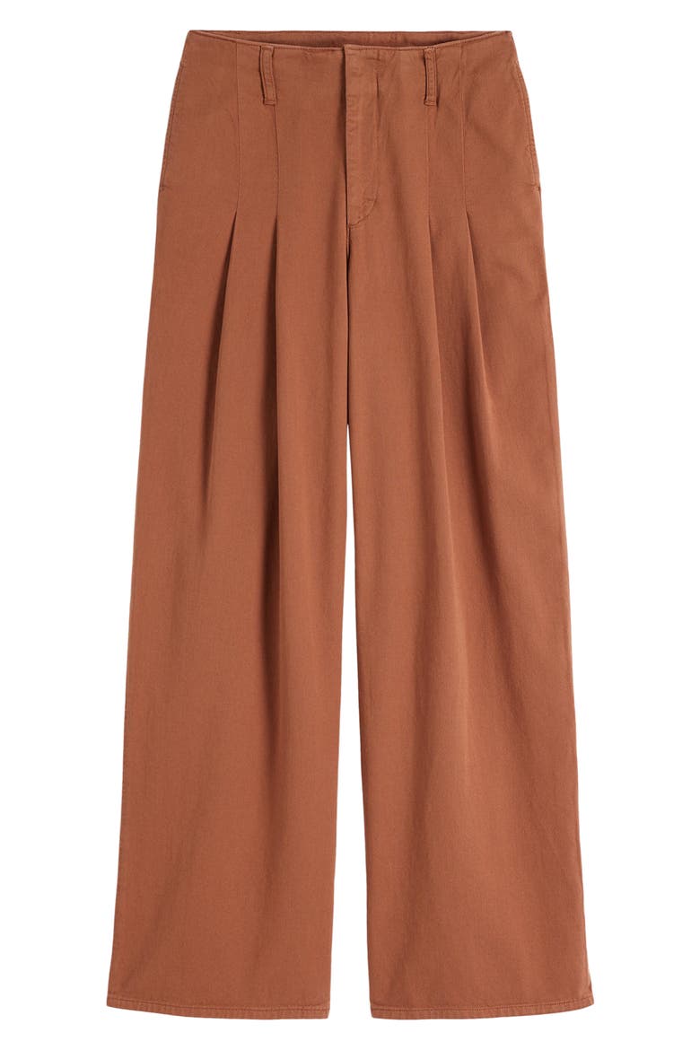 Mayfair Pleat Detail Wide Leg Trousers, Alternate, color, GINGER