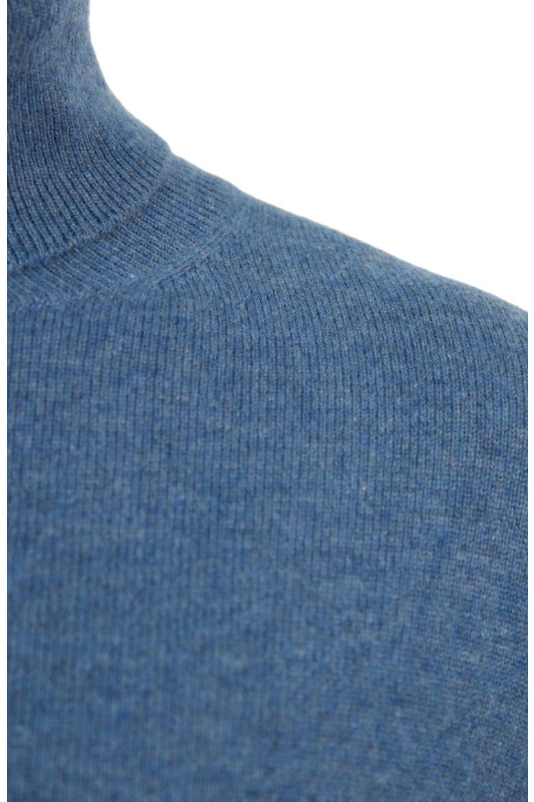 Essential Cashmere Turtle Neck Sweater, Alternate, color, bijou blue