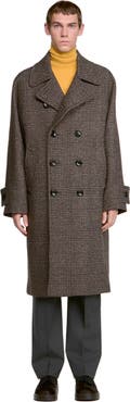 SANDRO Check wool coat