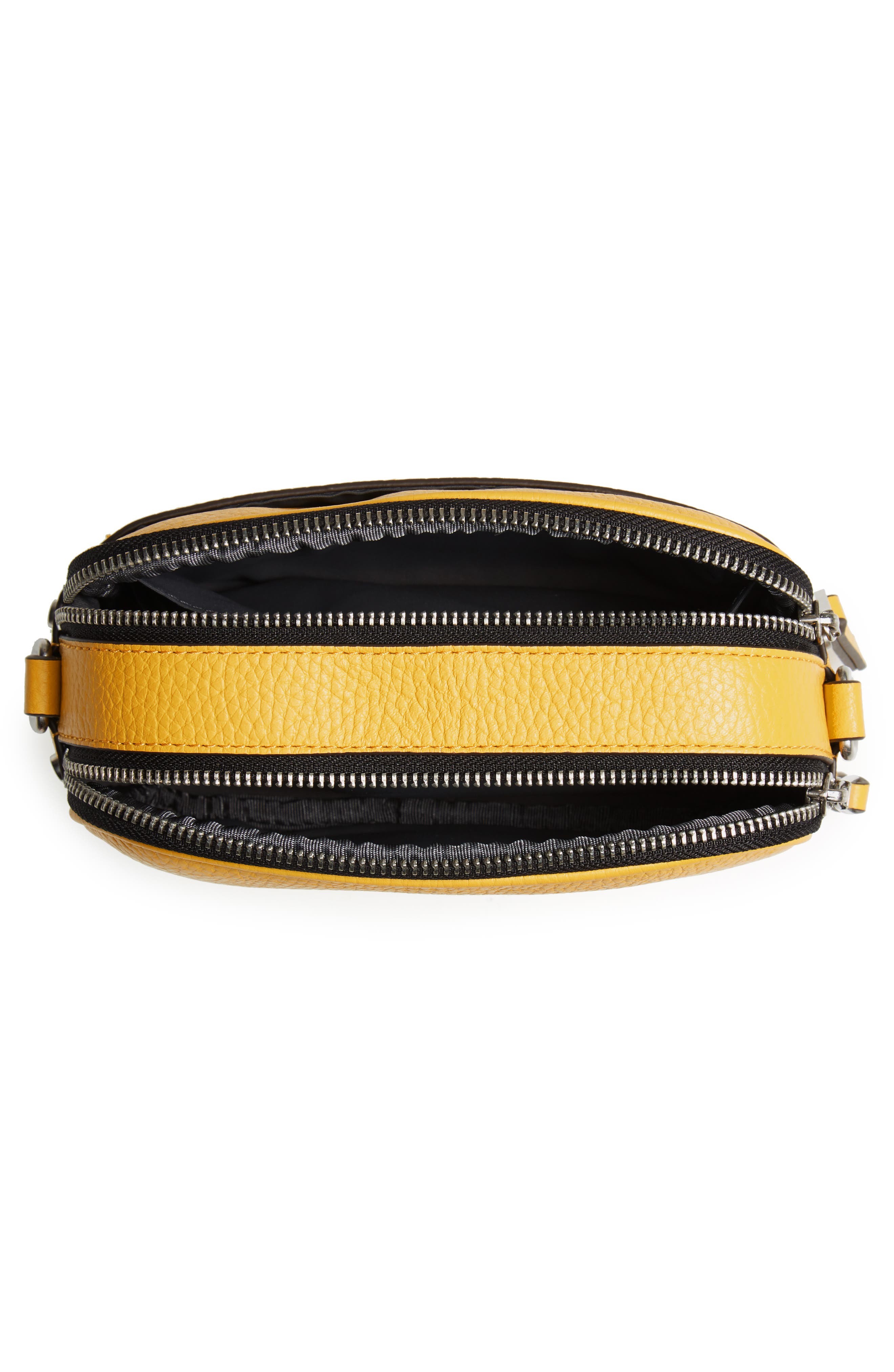 Alex Leather Camera Bag, Alternate, color, YELLOW CITRUS