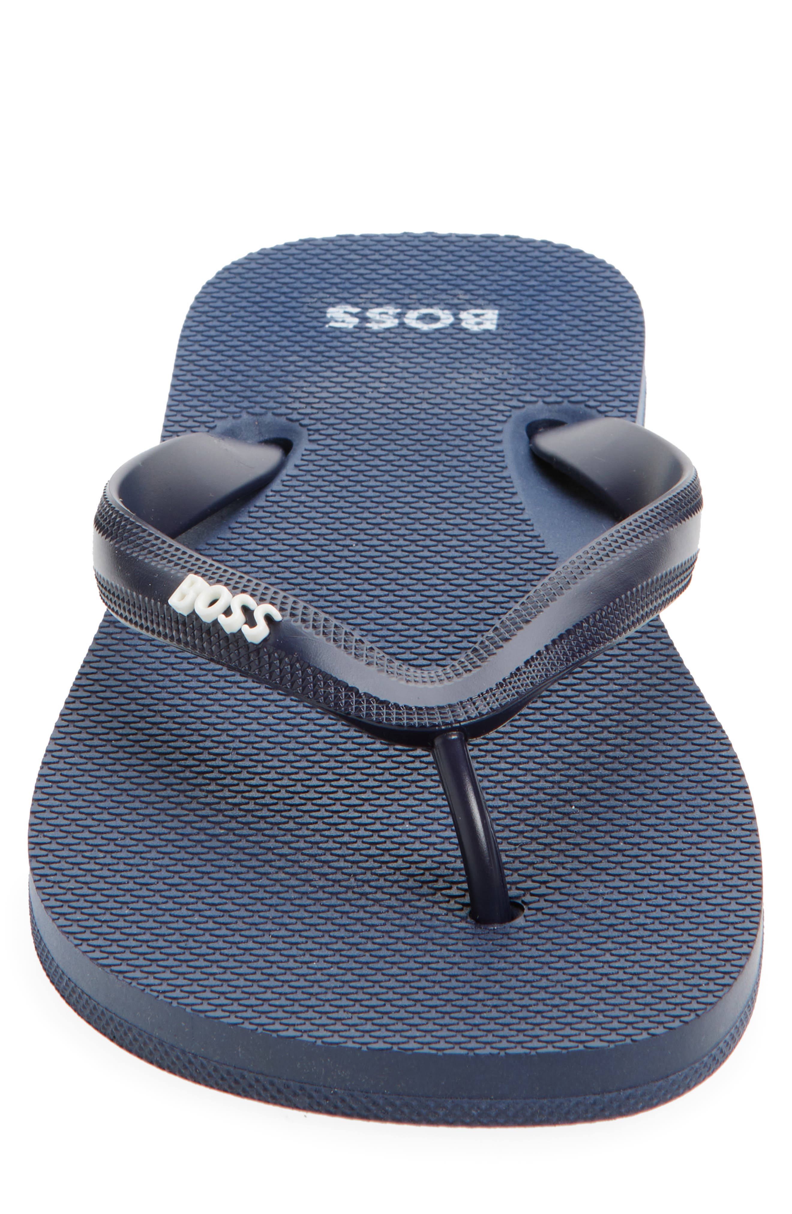 BOSS Tracy Thong Sandal, Alternate, color, Dark Blue