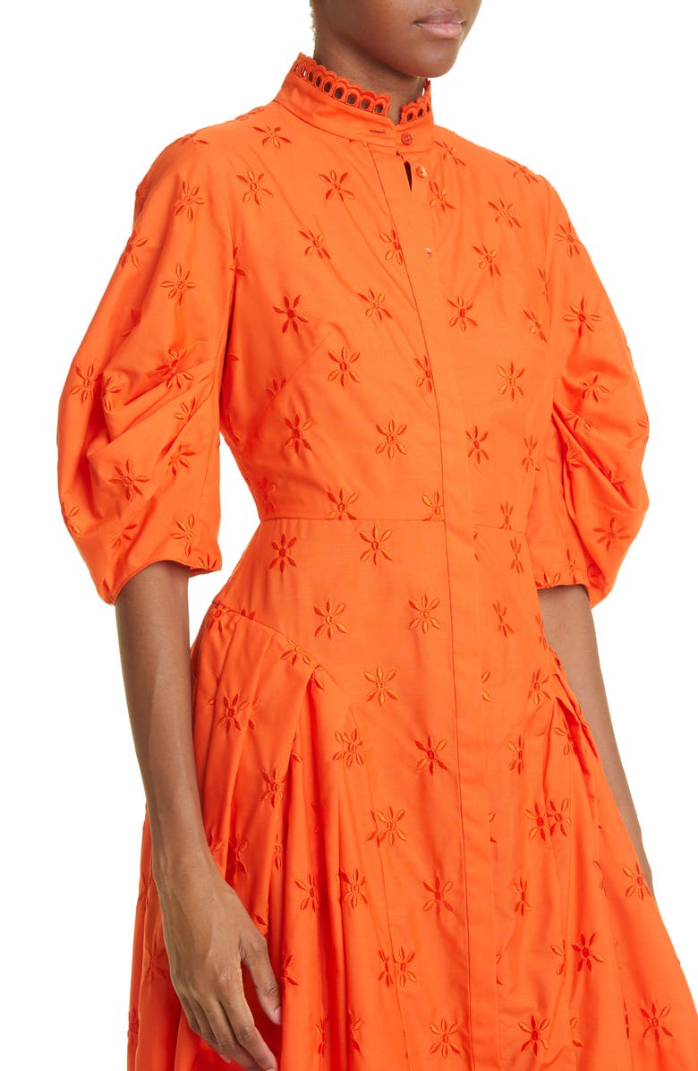 Erdem Zelda Apolonia Print Puff Sleeve Midi Dress, Alternate, color, 