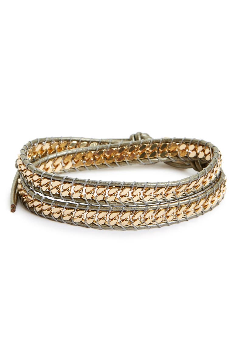 Panacea Curb Chain Wrap Bracelet, Main, color, 