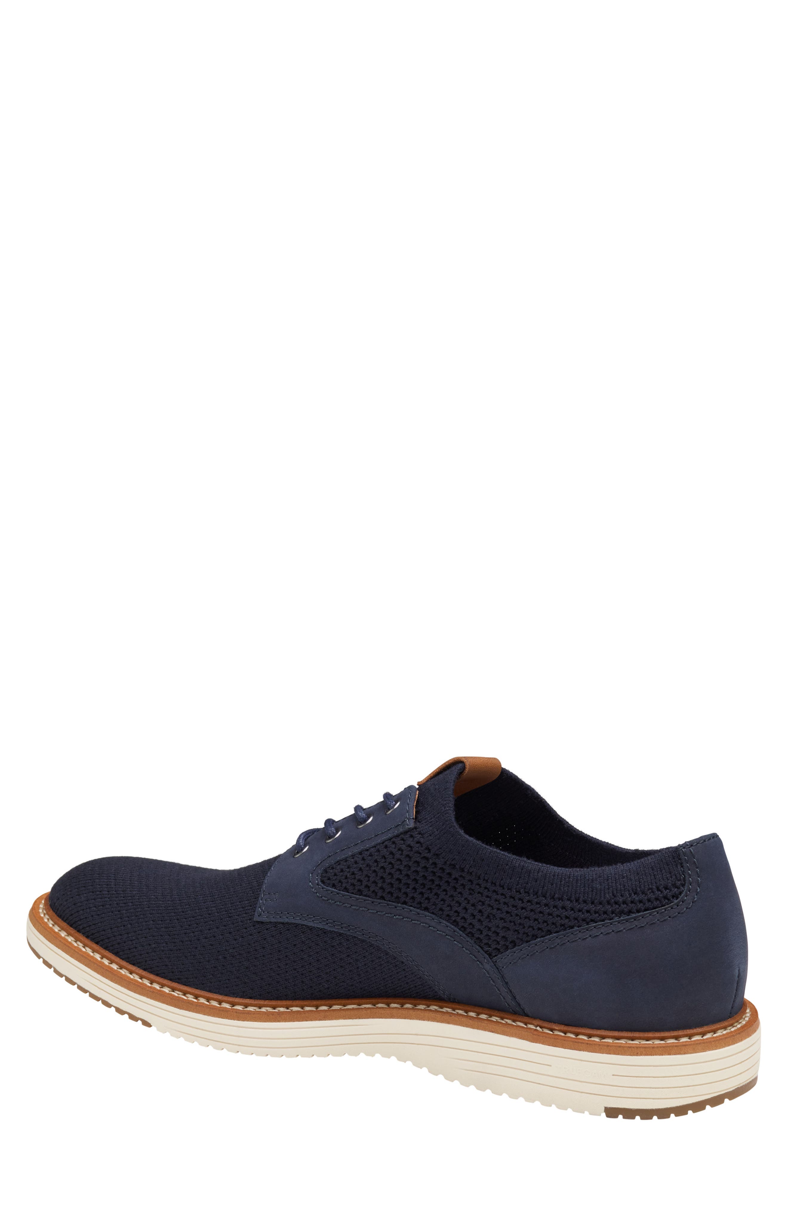 Johnston & Murphy Upton Plain Toe Knit Derby, Alternate, color, Navy