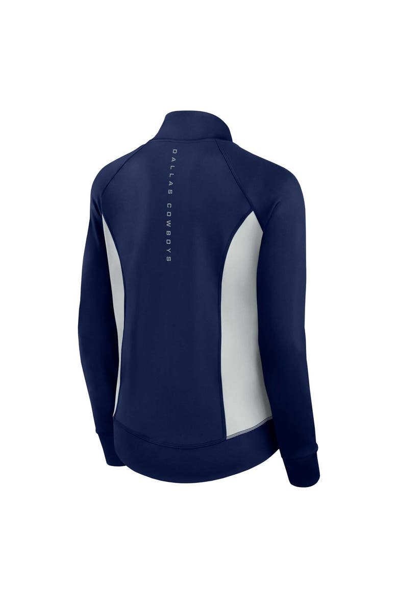 Women's Fanatics Signature Navy Dallas Cowboys Studio Fitted Full-Zip Gym Track Jacket, Alternate, color, Navy