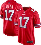 Nike Men's Nike Josh Allen Red Buffalo Bills Alternate Game Player Jersey