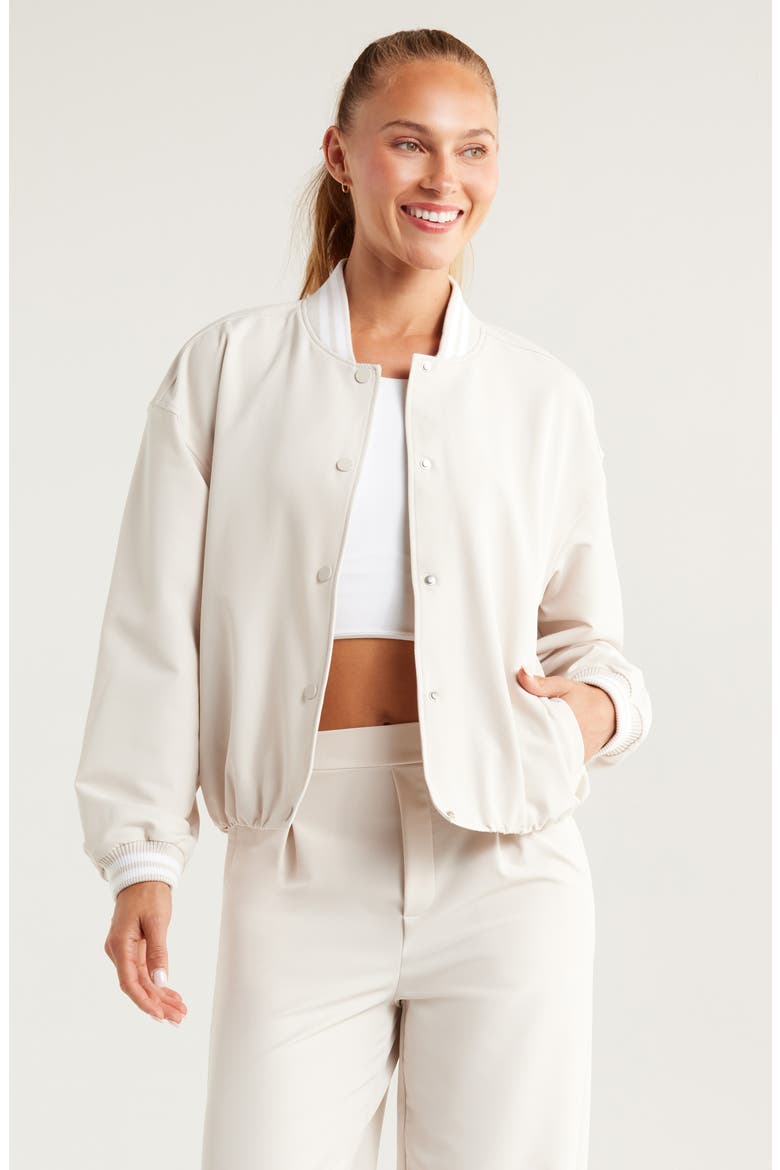 Volley Varsity Jacket, Main, color, GREY MOONBEAM