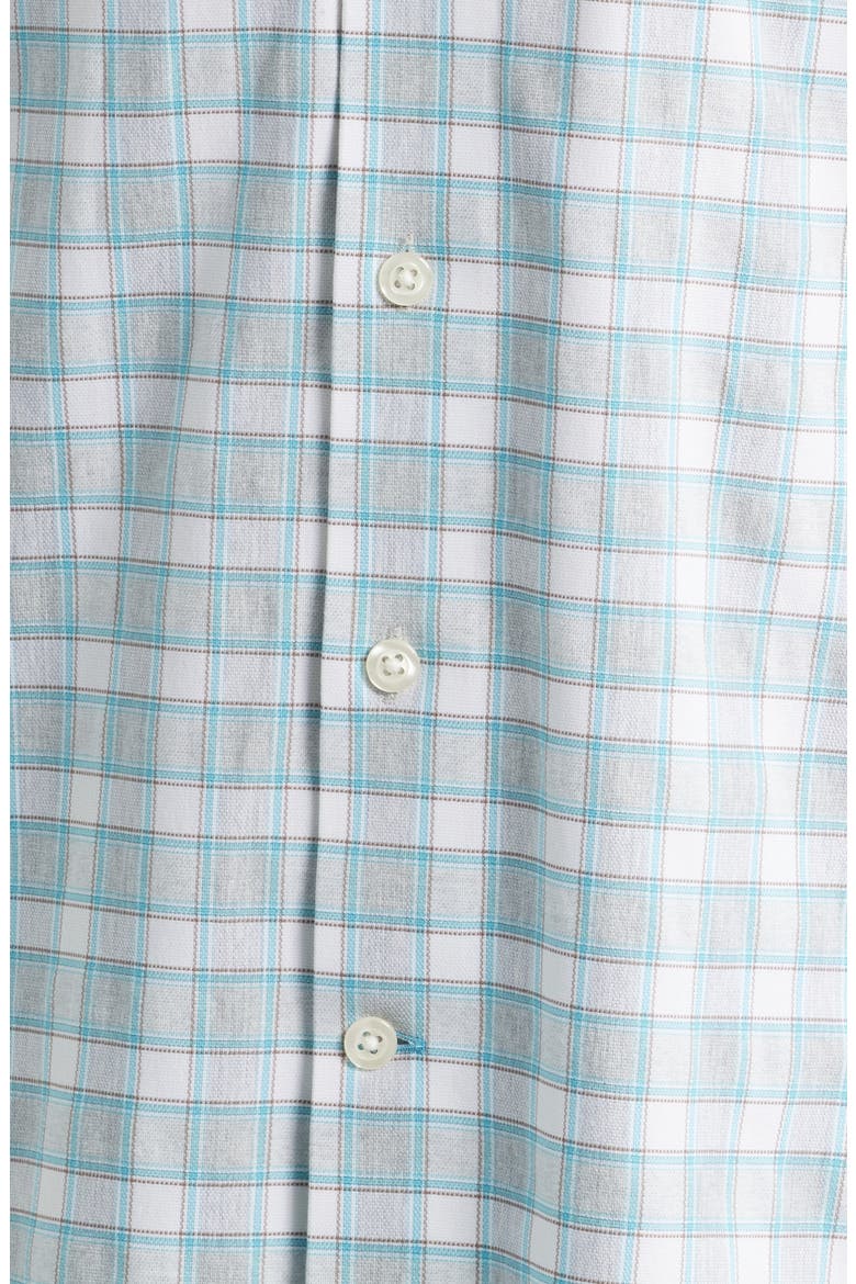 Gatlin Check Performance Button-Up Shirt, Alternate, color, LIGHT GRAY
