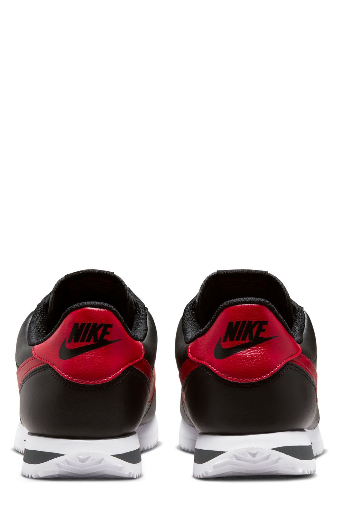 Nike Cortez Sneaker, Alternate, color, Black/ Gym Red