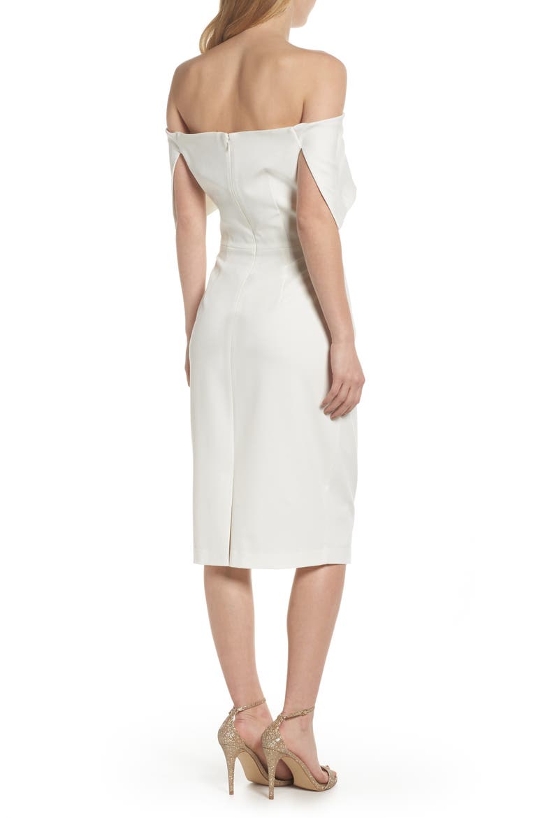 Popover Cocktail Dress, Alternate, color, IVORY