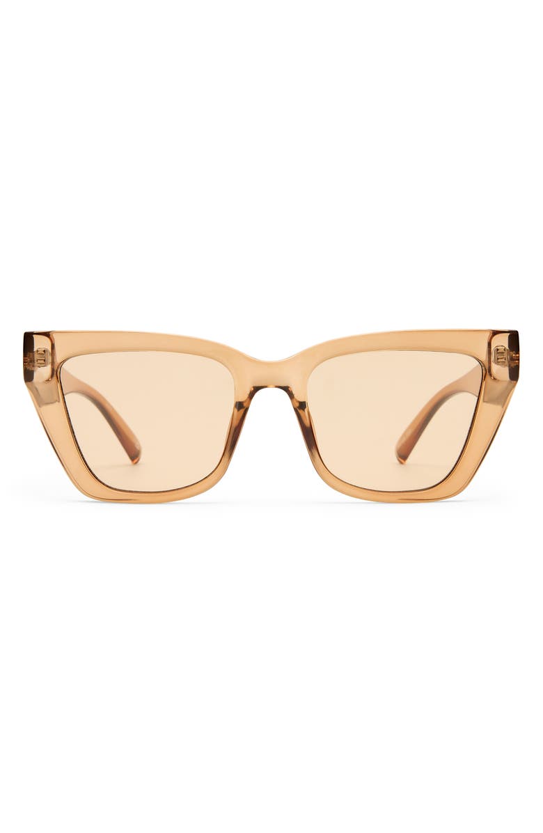 Le Specs Le Coeur 53mm Cat Eye Sunglasses, Main, color, Barley / Latte Tint